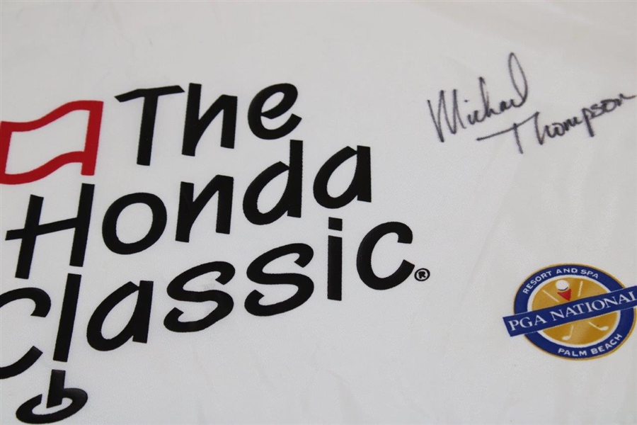 Michael Thompson Signed The Honda Classic Flag JSA ALOA
