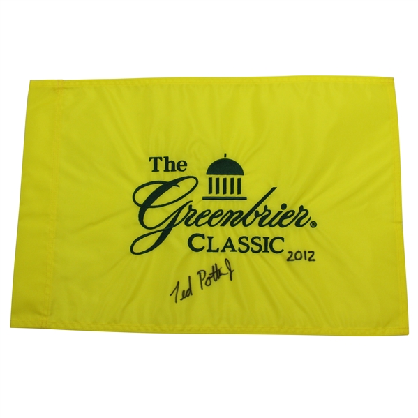 Ted Potter Jr. Signed 2012 The Greenbrier Classic Flag JSA ALOA