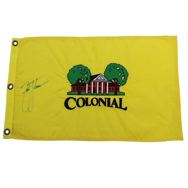 Zach Johnson Signed Colonial CC Flag - 2010 & 2012 Winner JSA ALOA
