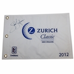 Jason Dufner Signed 2012 Zurich Classic Flag JSA ALOA