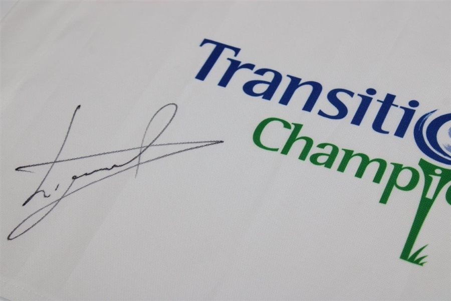 Luke Donald Signed Transitions Championship Flag JSA ALOA