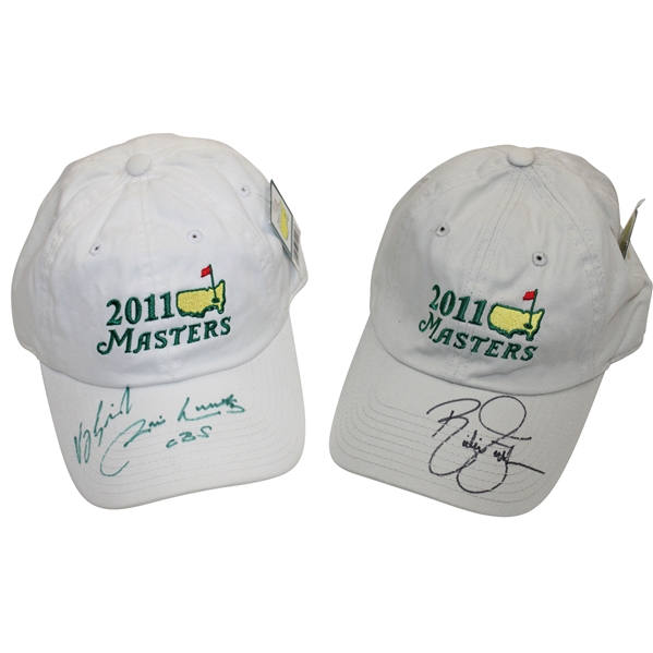 Vijay Singh & Jim Nantz Signed 2011 Masters Hat w/Fowler Signed 2011 Masters Hat JSA ALOA