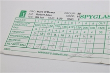 Tiger Woods & Mark O'Meara Signed Official AT&T Pebble Pro-Am Spyglass Hill Used Scorecard JSA ALOA