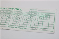 Tiger Woods & Mark O'Meara Signed Official AT&T Pebble Pro-Am Spyglass Hill Used Scorecard JSA ALOA
