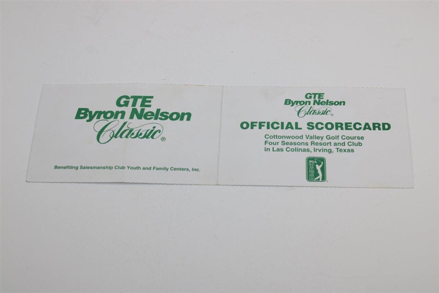 John Daly & Tom Watson Signed Official 1998 GTE Byron Nelson Classic Scorecard JSA ALOA