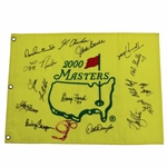 Multi-Signed 2000 Masters Flag with Doug Ford Center - 17 Autos w/7 Masters Champs JSA ALOA