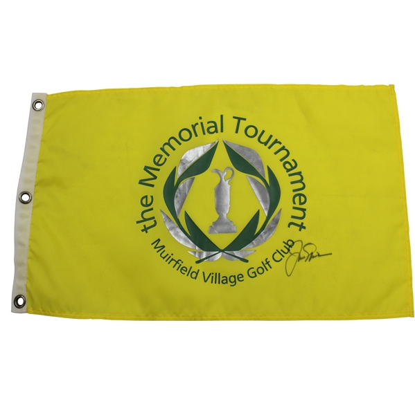 Jack Nicklaus Signed Memorial Screen Flag JSA ALOA