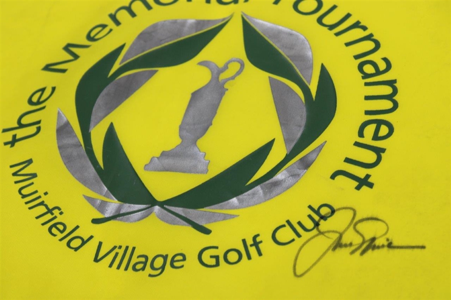 Jack Nicklaus Signed Memorial Screen Flag JSA ALOA