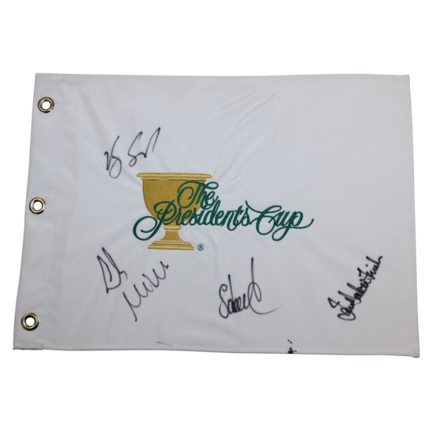 Singh, Els, Weir & others Multi-Signed The Presidents Cup Flag JSA ALOA