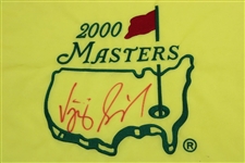 Vijay Singh Signed 2000 Masters Tournament Embroidered Flag JSA ALOA