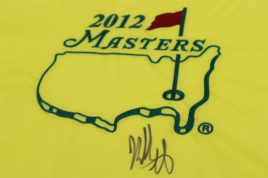 Bubba Watson Signed 2012 Masters Tournament Embroidered Flag JSA ALOA