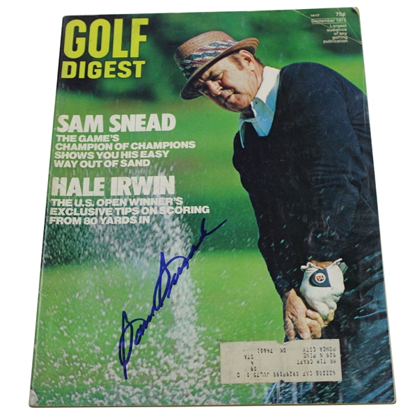 Sam Snead Signed 1974 Golf Digest Magazine JSA ALOA