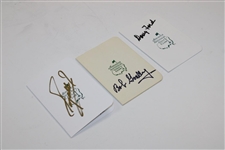 Fuzzy Zoeller, Bob Goalby & Doug Ford Signed Masters Scorecards JSA ALOA