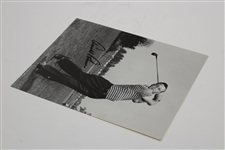 Arnold Palmer Signed Driving Black & White Young Photo JSA ALOA