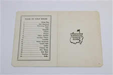 Jack Nicklaus & Tom Weiskopf Signed Vintage Masters Scorecard JSA ALOA