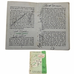 Claude Harmon, Palmer, Nicklaus, Lema & others Signed 1959 Masters Spec Guide JSA FULL #XX95362