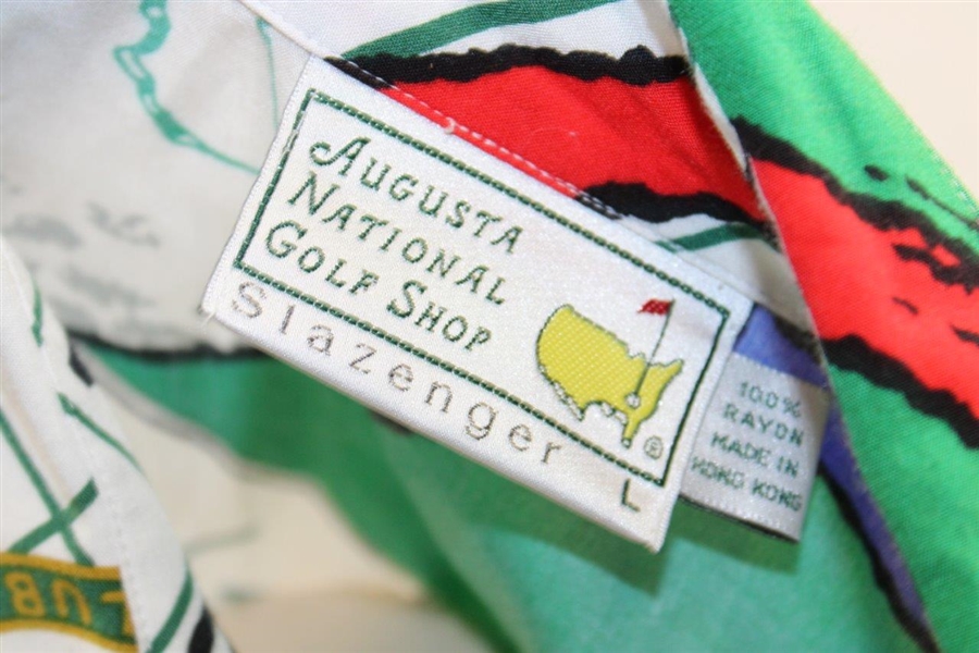 Augusta National Golf Shop Classic Slazenger Golf Collage Golf Shirt - Size Large