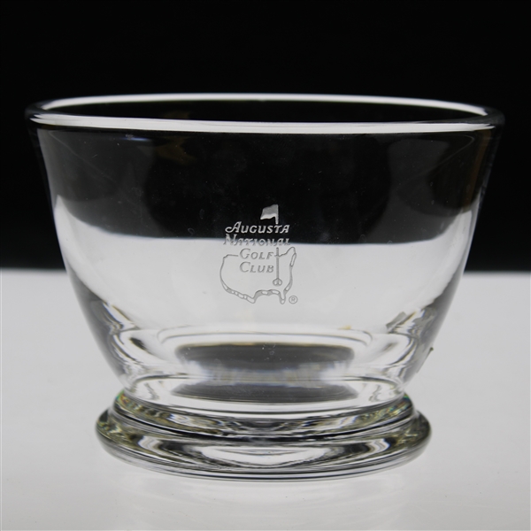 Classic Augusta National Golf Club Logo Sterling Cut Glass Bowl