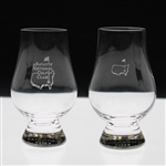 Pair of Augusta National Golf Club & Masters Logo Tulip Whiskey Glasses