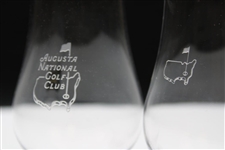 Pair of Augusta National Golf Club & Masters Logo Tulip Whiskey Glasses