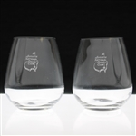 Pair of Augusta National Golf Club Sterling Cut Glass Snifter Glasses