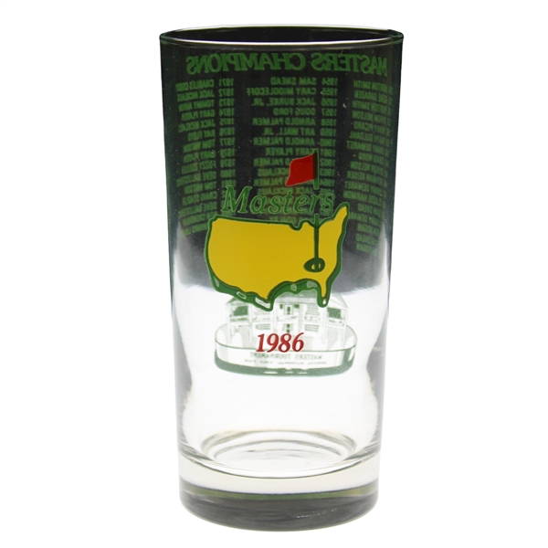 1986 Masters Tournament Commemorative Glass