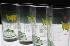 1997, 2001, 2002 & 2005 Masters Tournament Commemorative Glasses