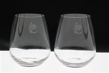 Pair of Augusta National Golf Club Sterling Cut Glass Snifter Glasses