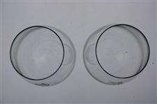 Pair of Augusta National Golf Club Sterling Cut Glass Snifter Glasses