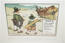 Charles Crombie Framed Perrier' Copywright Prints - Rules X, XVII & XVIII