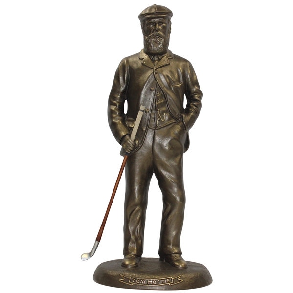 Old Tom Morris Ltd Ed No. 1 Ceramic Statue with Willie Park Club by Artist Bill Waugh
