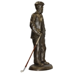 Old Tom Morris Ltd Ed No. 1 Ceramic Statue with Willie Park Club by Artist Bill Waugh
