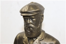 Old Tom Morris Ltd Ed No. 1 Ceramic Statue with Willie Park Club by Artist Bill Waugh