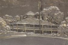 Augusta National GC Clubhouse Resin Cast Bronze AP No. 1 Picture by Artist Bill Waugh