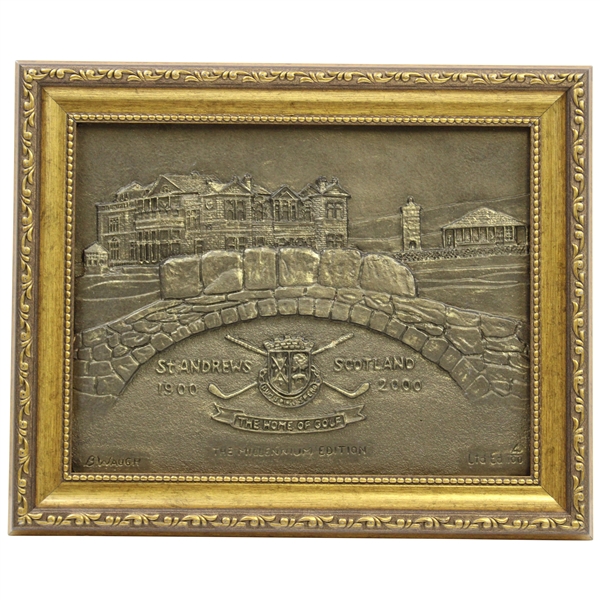St. Andrews The Home of Golf 1900-2000 Millenium Ltd Ed #4 Cast Resin Picture by Artist Bill Waugh