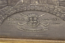 St. Andrews 'The Home of Golf' 1900-2000 Millenium Ltd Ed #4 Cast Resin Picture by Artist Bill Waugh
