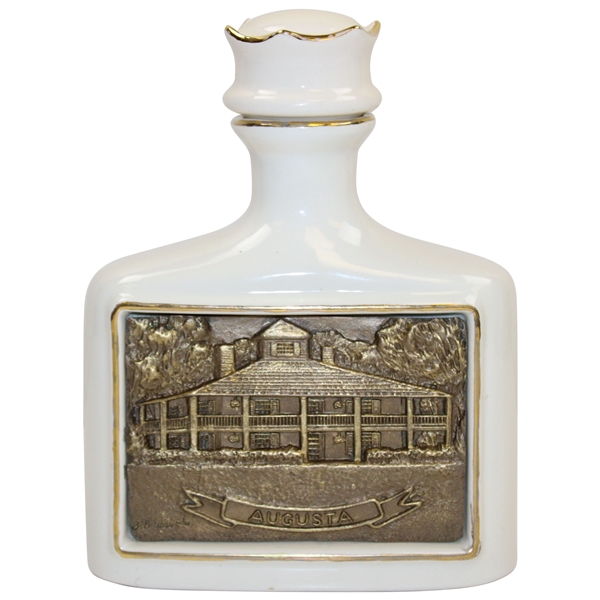 Augusta National Clubhouse 2000 Masters Logo Porcelain w/Bronze Decanter by Artist Bill Waugh