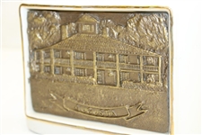 Augusta National Clubhouse 2000 Masters Logo Porcelain w/Bronze Decanter by Artist Bill Waugh