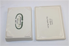Palmer Hitting Golf Ball Bay Hill 20th Anniversary Porcelain Card Holder by Artist Bill Waugh