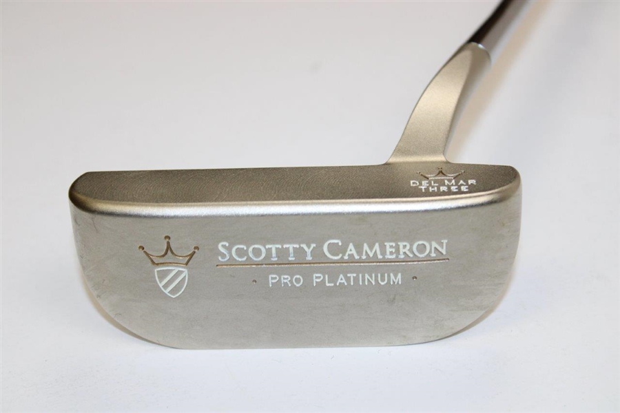 Scotty Cameron Pro Platinum Del Mar Three Putter by Titleist w/Headcover