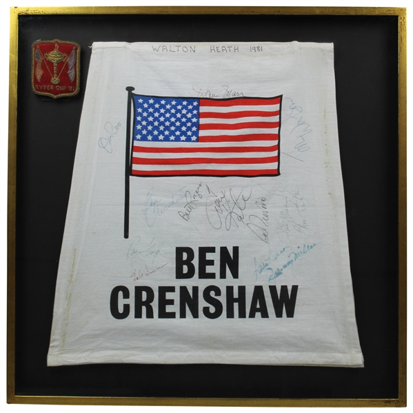 Ben Crenshaws Personal 1981 Ryder Cup Used Full Team Signed Caddie Bib - Golf4Her Collection JSA ALOA