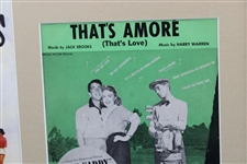 That's Amore' Sheet Music with Copy of 'The Caddy' Movie Poster - Framed