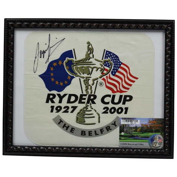 Sergio Garcia Signed 2012 Ryder Cup Seat Cushion with Ticket & Armband JSA ALOA