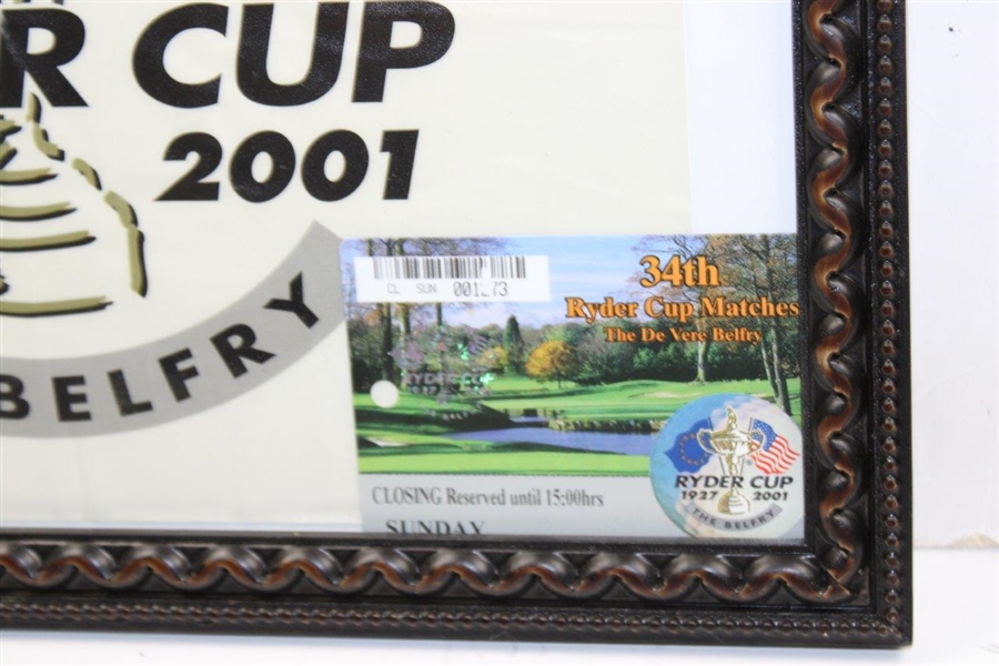 Sergio Garcia Signed 2012 Ryder Cup Seat Cushion with Ticket & Armband JSA ALOA