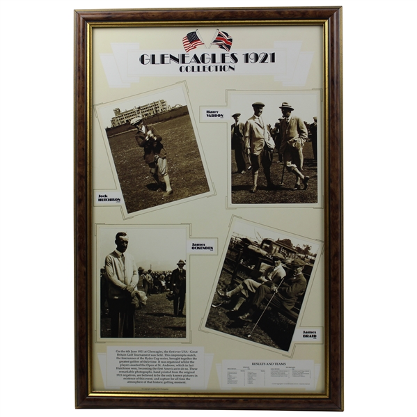 Gleneaagles 1921 Collection Print Display Showcasing Photos & Results - Framed