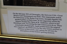 Gleneaagles 1921 Collection' Print Display Showcasing Photos & Results - Framed