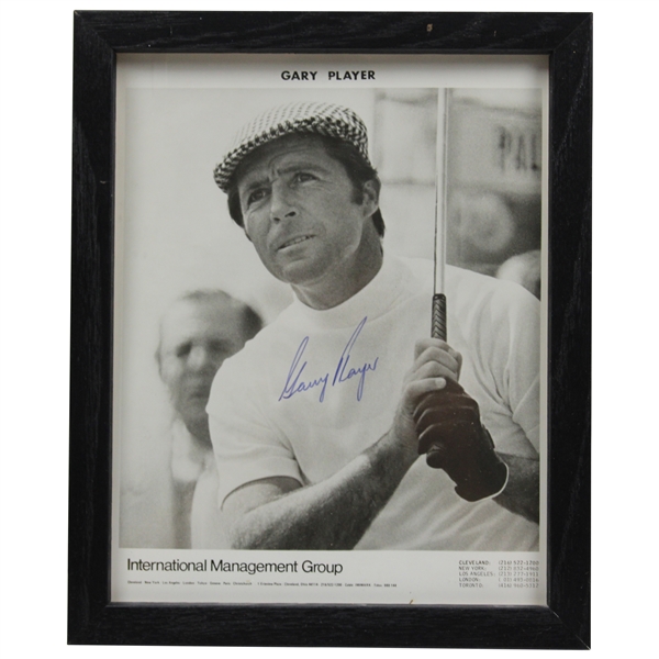 Gary Player Signed Intl. Management Group Promo 8x10 Photo - Framed JSA ALOA
