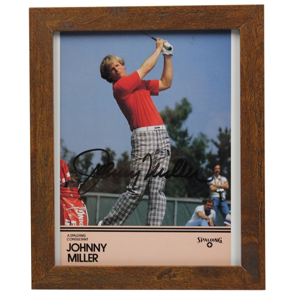 Johnny Miller Signed Spalding Sports Promo 8x10 Photo - Framed JSA ALOA