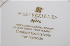 Spode Masterpieces Ltd Ed Out of 25 Plate Produced Exclusively for Harrods