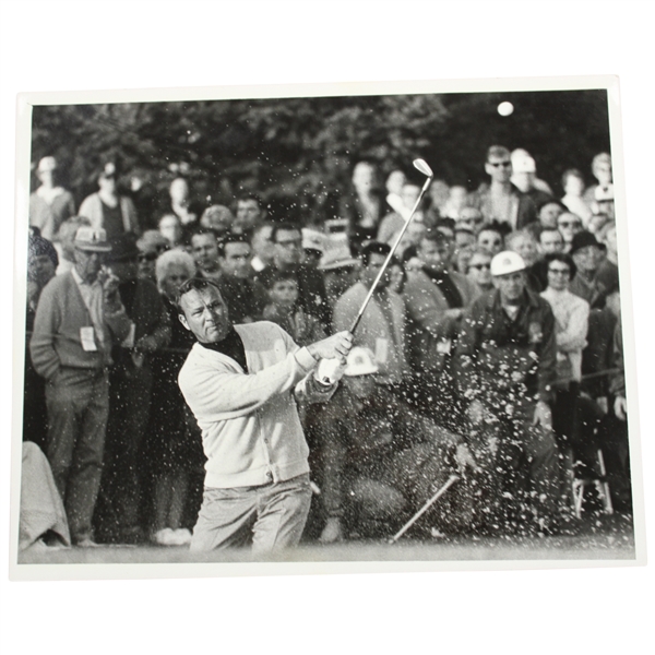 Arnold Palmer Blasts Out of Sand Bunker B&W 8" x 10" Ron Riesierer Photo